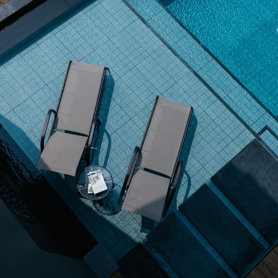 Sylva — aerial view of the private pool